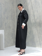 Everyday Collection Abaya — Black with White Collar